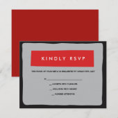 DRUMMER Bar Mitzvah Invitation Reply Kaart (Voorkant / Achterkant)