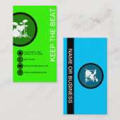 DRUMMER-bellen Visitekaartje (Voorkant / Achterkant)