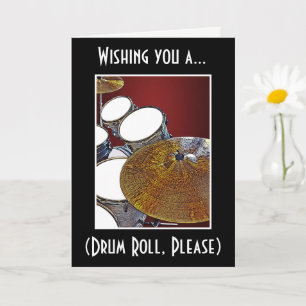 Drummer Birthday Kaart Musician Drums Drumming Roc