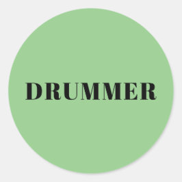 Drummer blad van groene stickers