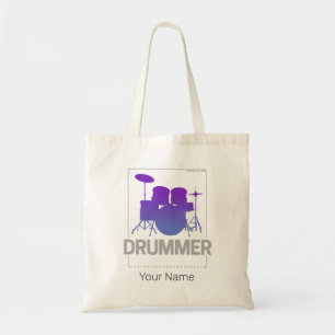 Drummer Born To Be voor percussionistisch bandlid Tote Bag