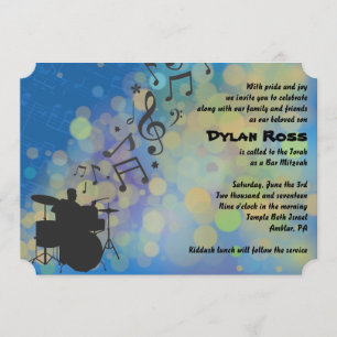 DRUMMER BOY Bar Mitswa Uitnodiging