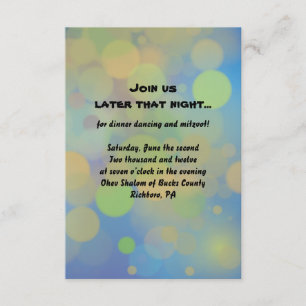 Drummer Boy Bar Mitzvah Receptie Party Kaart