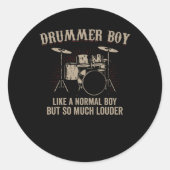 Drummer Boy | Drums Drummer Gift Ronde Sticker (Voorkant)