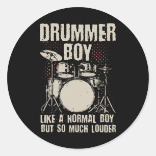 Drummer Boy   Drums Drummer Gift Ronde Sticker