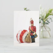 Drummer Boy en kerstbal Feestdagenkaart (Staand voorkant)