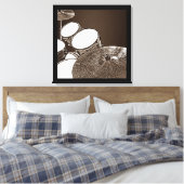 Drummer Canvas Drum Kit met Crash Square Art (Insitu (Slaapkamer))