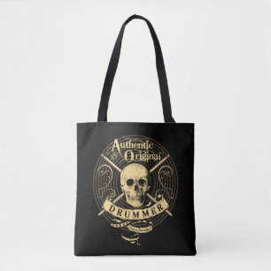 Drummer Canvas tas Skull Drums Musician Rocker Bag