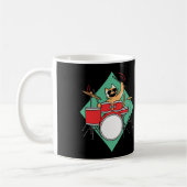 Drummer Cat Drummer Musician Drumsticks Koffiemok (Links)