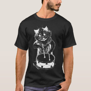 Drummer Cat, Louis Wain T-shirt