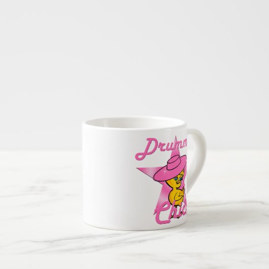 Drummer Chick #8 Espresso Kop (Voorkant rechts)