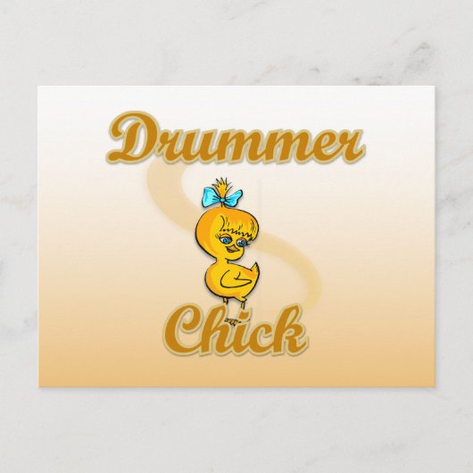 Drummer Chick Briefkaart (Voorkant)