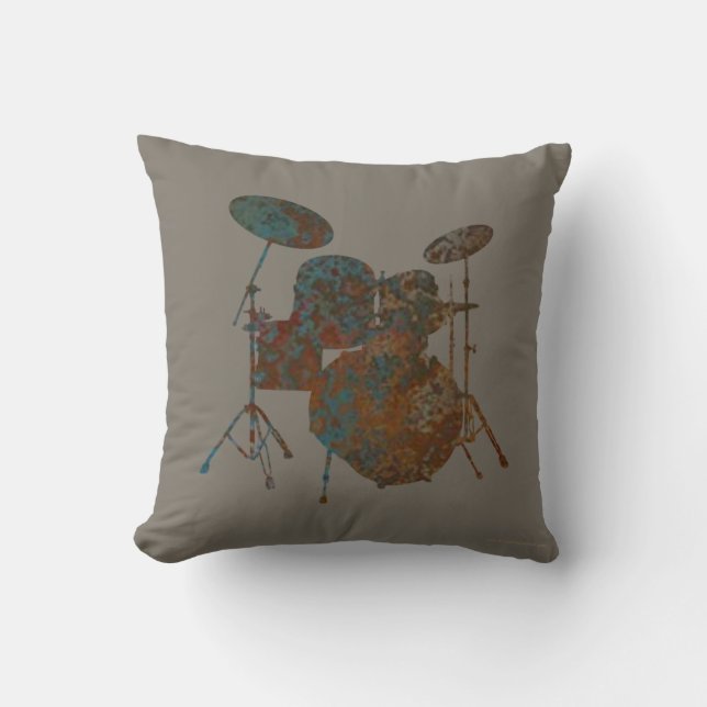 Drummer Coussin Rock & Roll Drum Kit Musicien Musi (Recto)