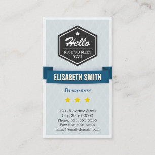Drummer - Creative Retro Stijlvol Visitekaartje