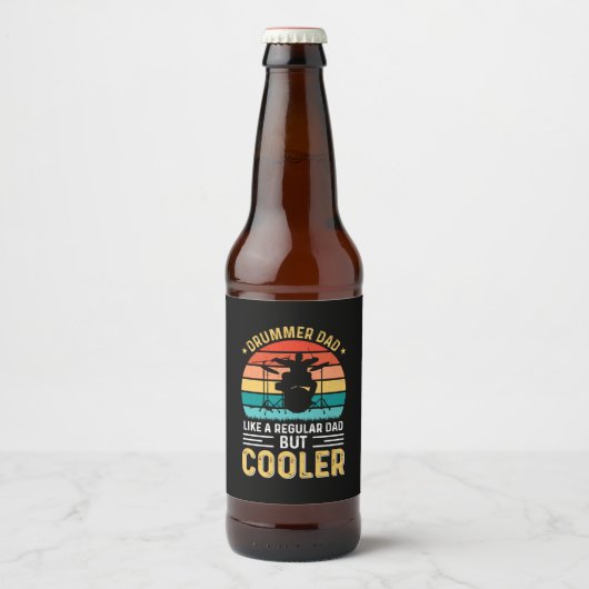 Drummer Dad Bier Etiket (Voorkant)