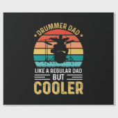 Drummer Dad Cadeaupapier (Vlak)