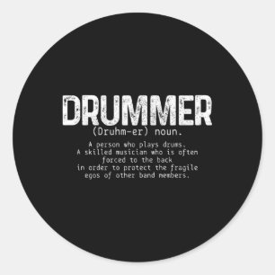 Drummer Definitie Drummen Drummer Ronde Sticker
