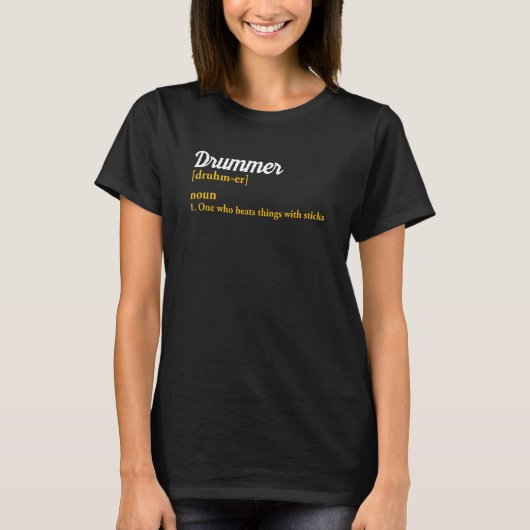 Drummer-definitie T-shirt (Voorkant)