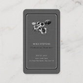 Drummer Drum Kit Band Elegant Visitekaartje (Voorkant)