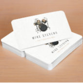  Drummer Drum Kit Band Elegant Visitekaartje