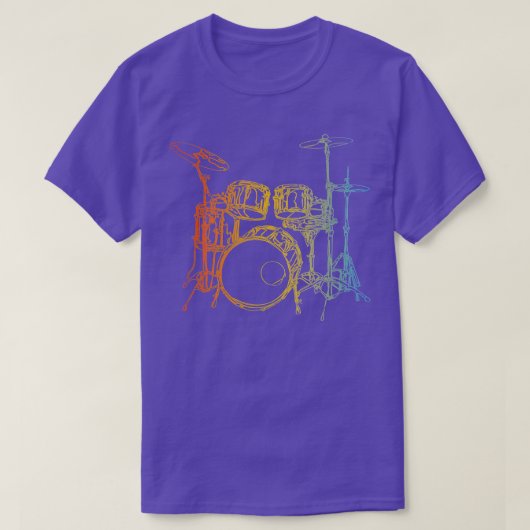  drummer Drum Kit T-shirt (Design voorkant)
