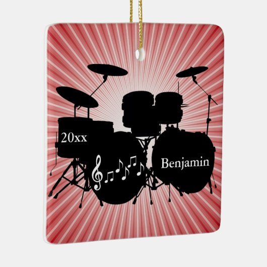 Drummer Drum Set Design Ornament (Rechts)