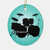 Drummer Drum Set Design Ornament (Links)