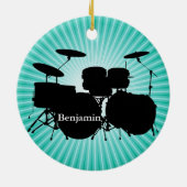 Drummer Drum Set Design Ornament (Achterkant)