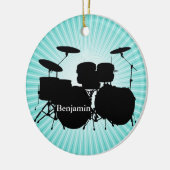 Drummer Drum Set Design Ornament (Links)