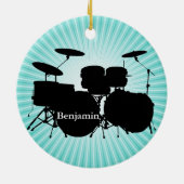 Drummer Drum Set Design Ornament (Achterkant)