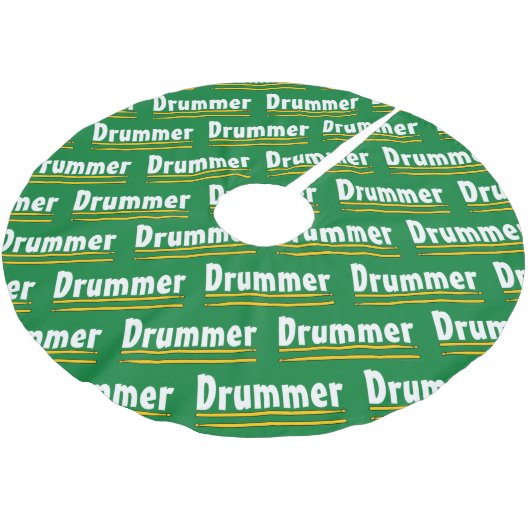 drummer drum sticks kerstboom rok (Gekanteld)