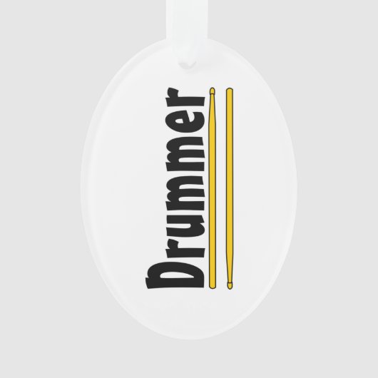 drummer drum sticks ornament (voorkant)