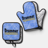 drummer drum sticks ovenwant & pannenlap set (Voorkant / Achterkant)