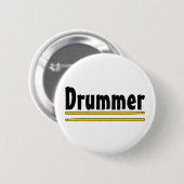 drummer drum sticks ronde button 5,7 cm (Voorkant /achterkant)