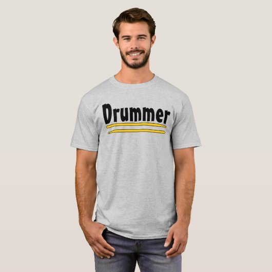 drummer drum sticks t-shirt (Voorkant volledig)