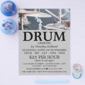 Drummer, drumlessons Adverteren Flyer (Enkel)
