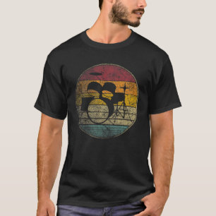 Drummer Drumming drum Kit Retro Style Musi T-shirt