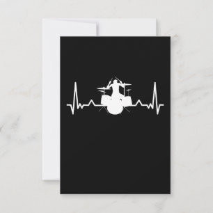 Drummer Drumming Heartbeat Funny Gift Bedankkaart