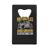 Drummer Drumming J'Aime Les Motos Et Les Drums (Dos)