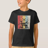 Drummer Drumming Retro T-shirt (Voorkant)