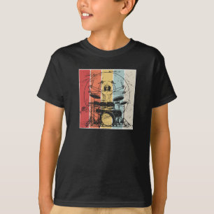 Drummer Drumming Retro T-shirt