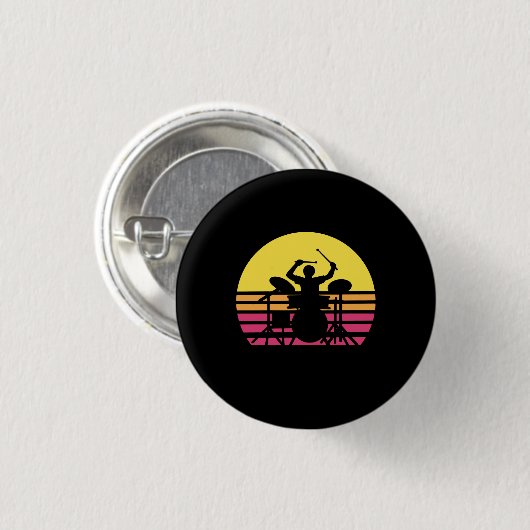 Drummer Drumming Ronde Button 3,2 Cm (Voorkant /achterkant)