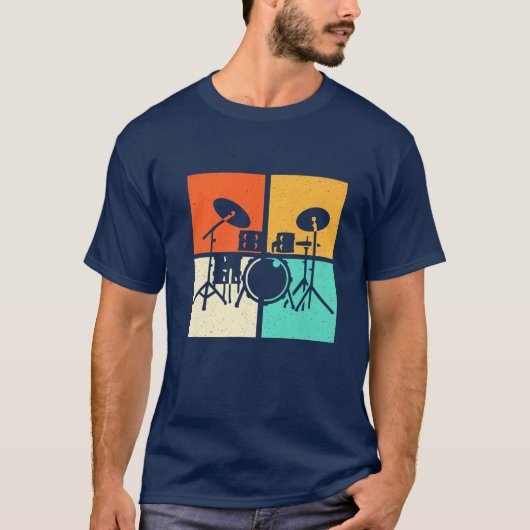 Drummer Drumset T-shirt (Voorkant)