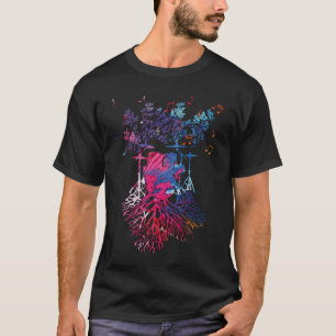 Drummer Drumstel Kleurig Drumstel  Drum T-shirt