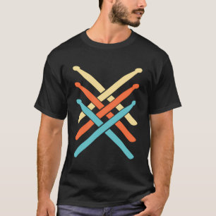 Drummer Drumsticks drumsticks Retro drumm T-shirt