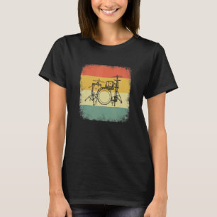 Drummer evolutie, Drumset, design voor muzikanten_ T-shirt