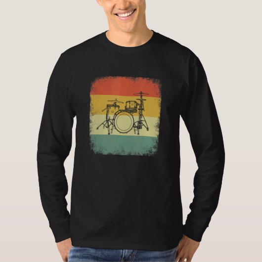 Drummer evolution, Drumset, design for musicians_2 T-shirt (Voorkant)