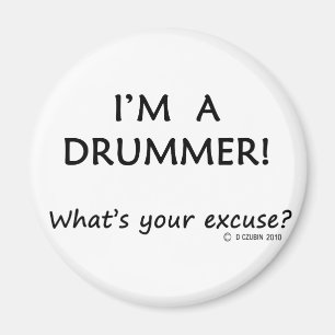 Drummer Excuseer Magneet