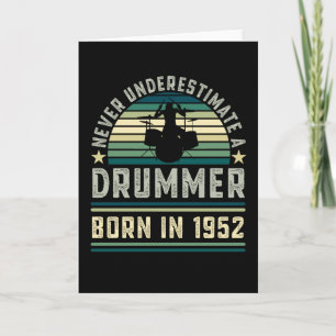 Drummer, geboren in 1952 70th Birthday Drumming Gi Kaart