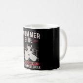 Drummer Girl| Drums Drummer Gift Koffiemok (Voorkant rechts)